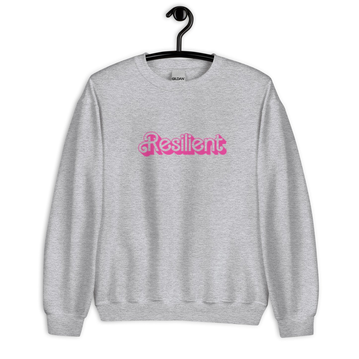Resilient Pink Writing Unisex Sweatshirt